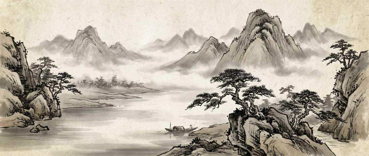 华体会 - 水墨山水画背景